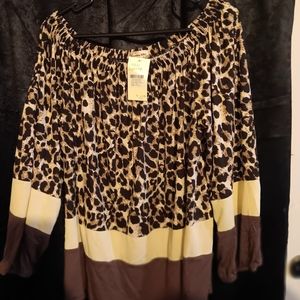 Womens Cheetah Print Southern Stitch Size XXL